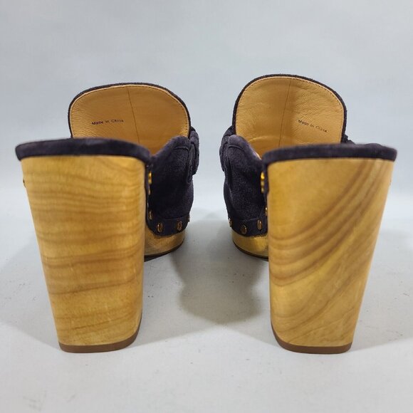 Veronica Beard Delia Blue Suede Clogs Women's Size 6M MSRP $400 - Picture 7 of 12